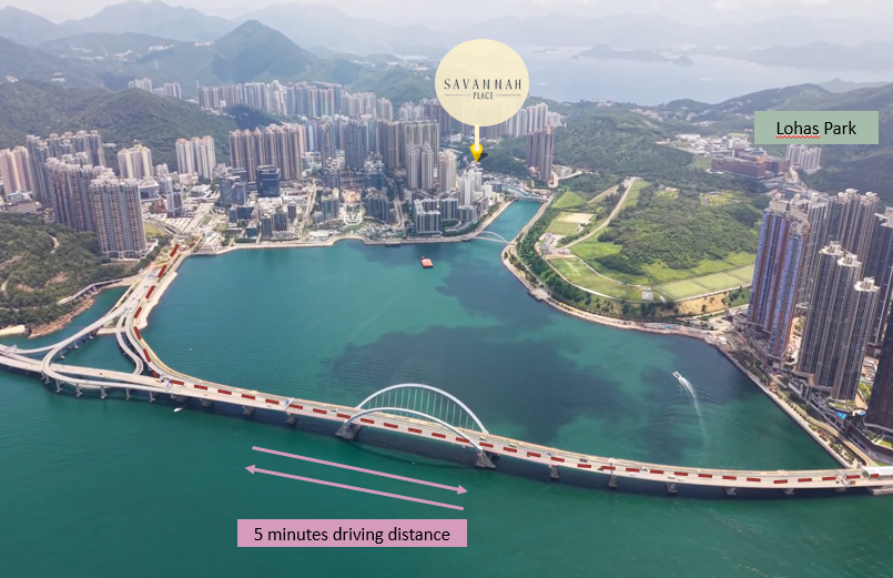 Cross Bay Link — Savannah Place and Lohas Park, 5 minutes driving distance