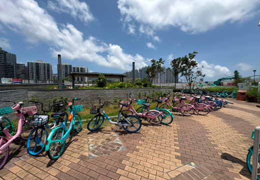 Central Town Park cycling promenade and skyline