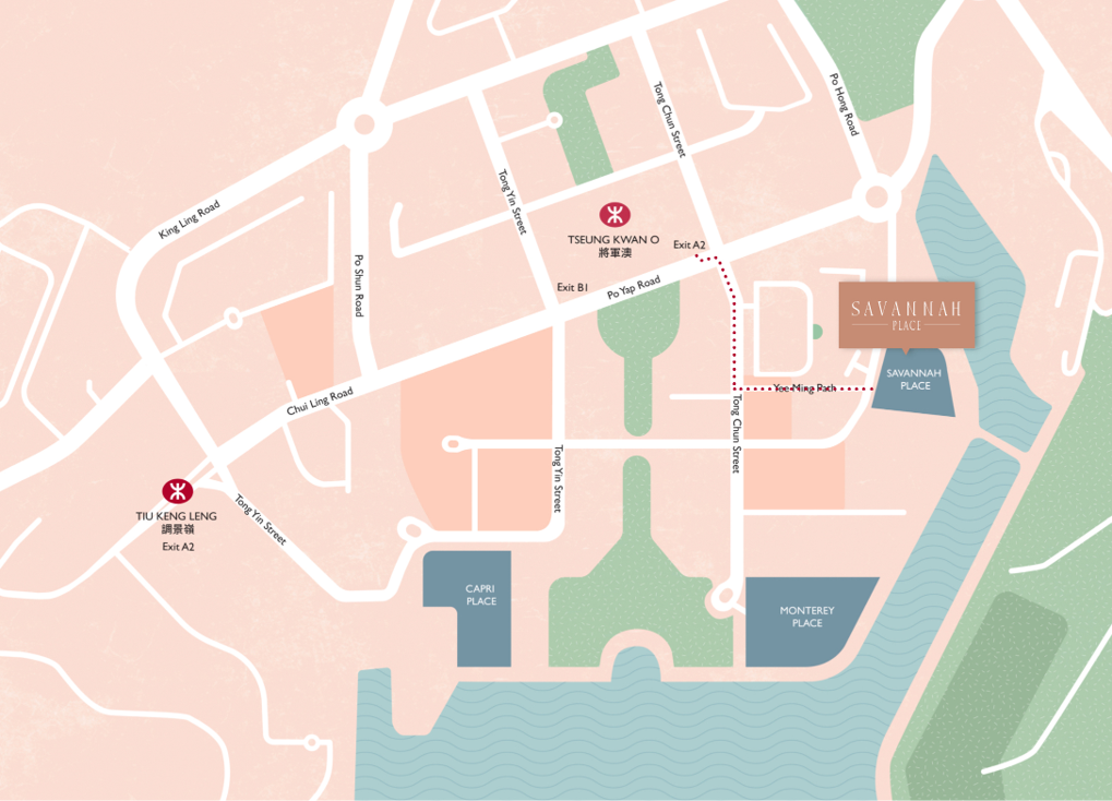 O'South Coast location map — Savannah Place
